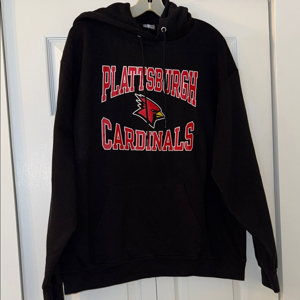 Plattsburgh Cardinals Black Hoodie XL EUC